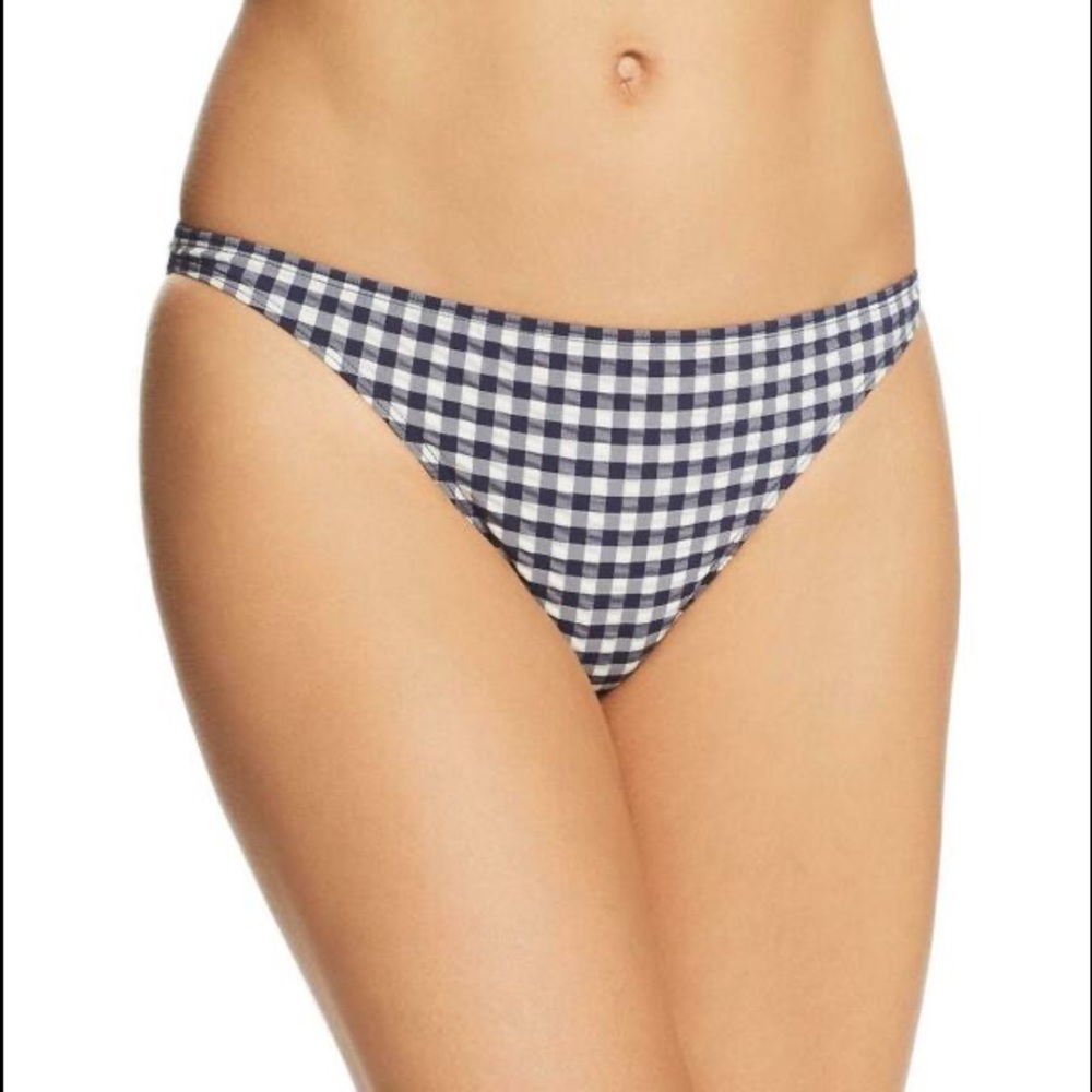 Tory Burch Navy Gingham Bikini Bottom- Like New